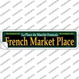 French Market Place Green Novelty Narrow Sticker Decal