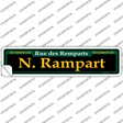N. Rampart Green Novelty Narrow Sticker Decal