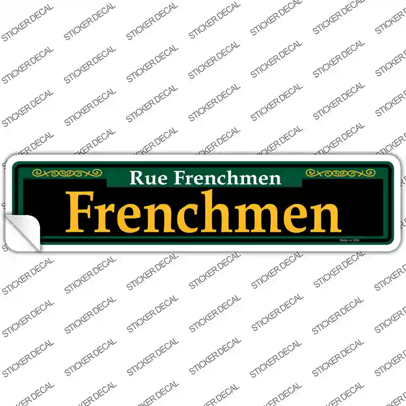 Frenchmen Green Novelty Narrow Sticker Decal