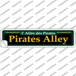 Pirates Alley Green Novelty Narrow Sticker Decal