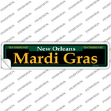 Mardi Gras Green Novelty Narrow Sticker Decal