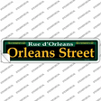 Orleans Street Green Novelty Narrow Sticker Decal