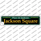 Jackson Square Green Novelty Narrow Sticker Decal