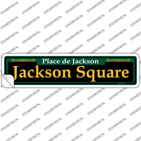 Jackson Square Green Novelty Narrow Sticker Decal