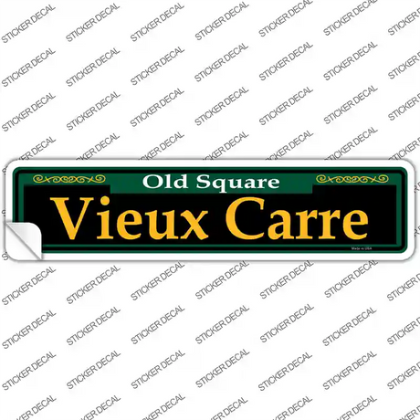 Vieux Carre Green Novelty Narrow Sticker Decal