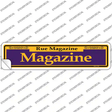 Magazine Purple Novelty Narrow Sticker Decal
