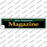 Magazine Green Novelty Narrow Sticker Decal