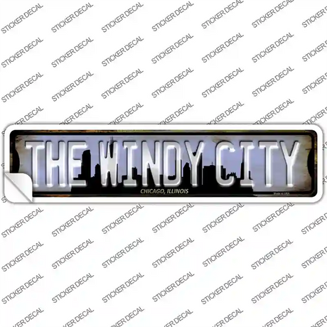 Chicago Illinois The Windy City Novelty Narrow Sticker Decal
