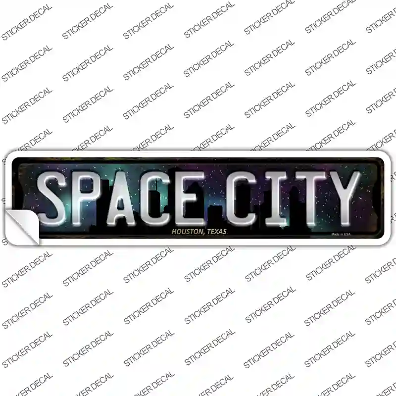 Houston Texas Space City Novelty Narrow Sticker Decal