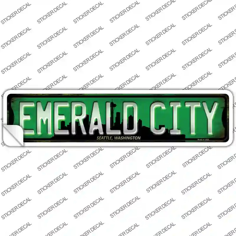 Seattle Washington Emerald City Novelty Narrow Sticker Decal
