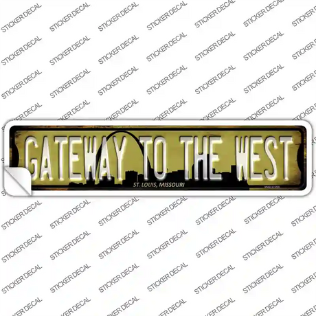 St Louis Missouri Gateway to the West Novelty Narrow Sticker Decal