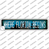 Jacksonville Florida Where Florida Begins Novelty Narrow Sticker Decal