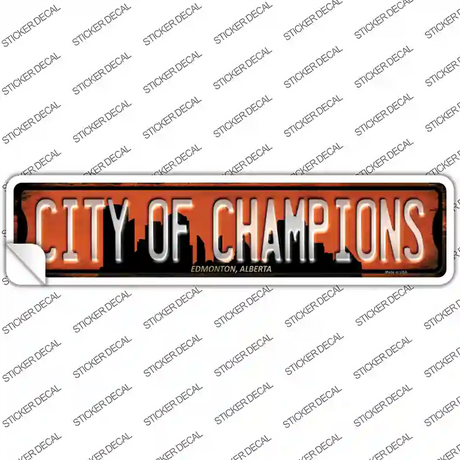 Edmonton Alberta City of Champions Novelty Narrow Sticker Decal