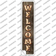 Welcome Vertical Bulb Lettering Novelty Narrow Sticker Decal