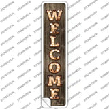 Welcome Vertical Bulb Lettering Novelty Narrow Sticker Decal