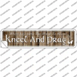 Kneel And Pray Novelty Narrow Sticker Decal