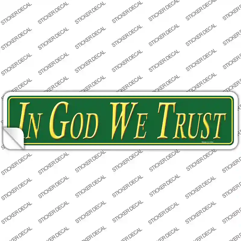 In God We Trust Novelty Narrow Sticker Decal
