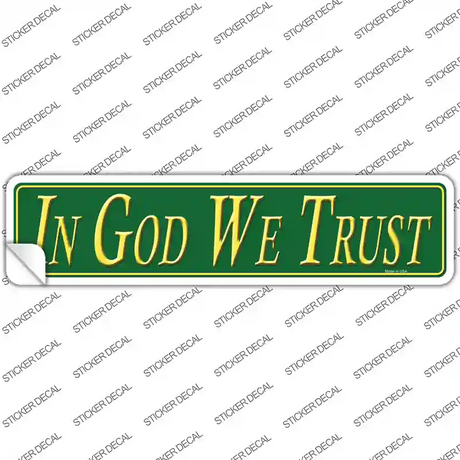 In God We Trust Novelty Narrow Sticker Decal