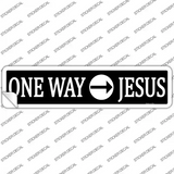 One Way Jesus Novelty Narrow Sticker Decal