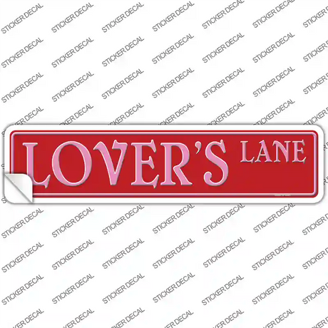 Lovers Lane Novelty Narrow Sticker Decal