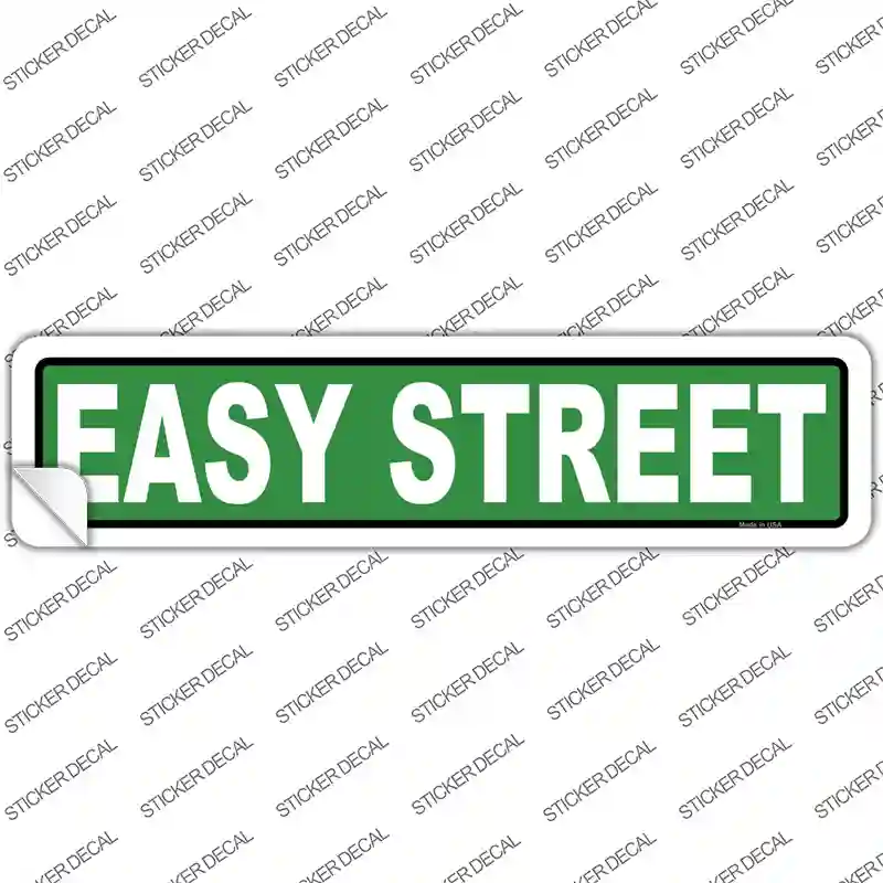 Easy Street Novelty Narrow Sticker Decal