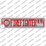 Fire Fighter Blvd Novelty Narrow Sticker Decal