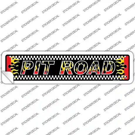 Pit Road Racing Flames Novelty Narrow Sticker Decal