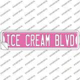 Ice Cream Blvd Novelty Narrow Sticker Decal