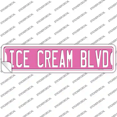 Ice Cream Blvd Novelty Narrow Sticker Decal