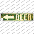 Beer to the Left Novelty Narrow Sticker Decal