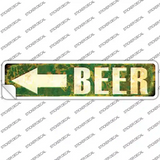 Beer to the Left Novelty Narrow Sticker Decal