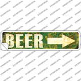 Beer to the Right Novelty Narrow Sticker Decal