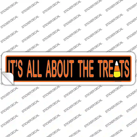 Its All About the Treats Novelty Narrow Sticker Decal