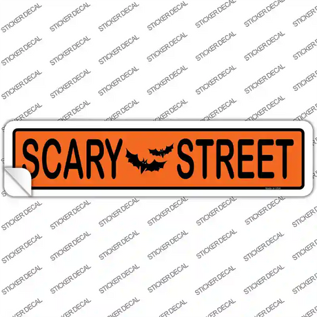 Scary Street Novelty Narrow Sticker Decal