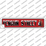Penguin Street Novelty Narrow Sticker Decal