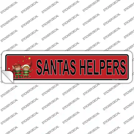 Santas Helper Novelty Narrow Sticker Decal