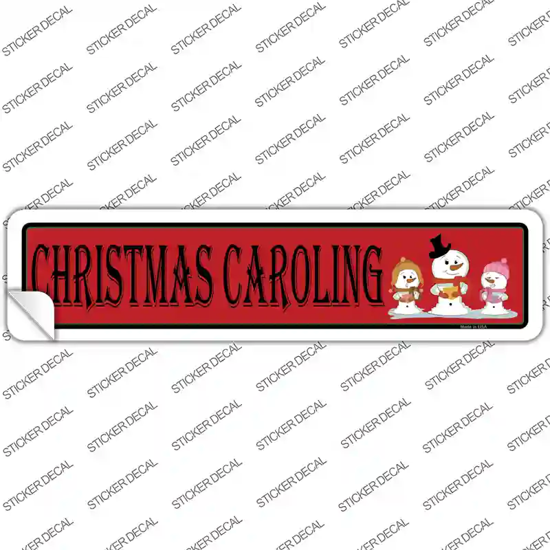 Christmas Caroling Novelty Narrow Sticker Decal