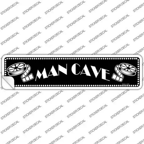 Man Cave Home Theater Novelty Narrow Sticker Decal