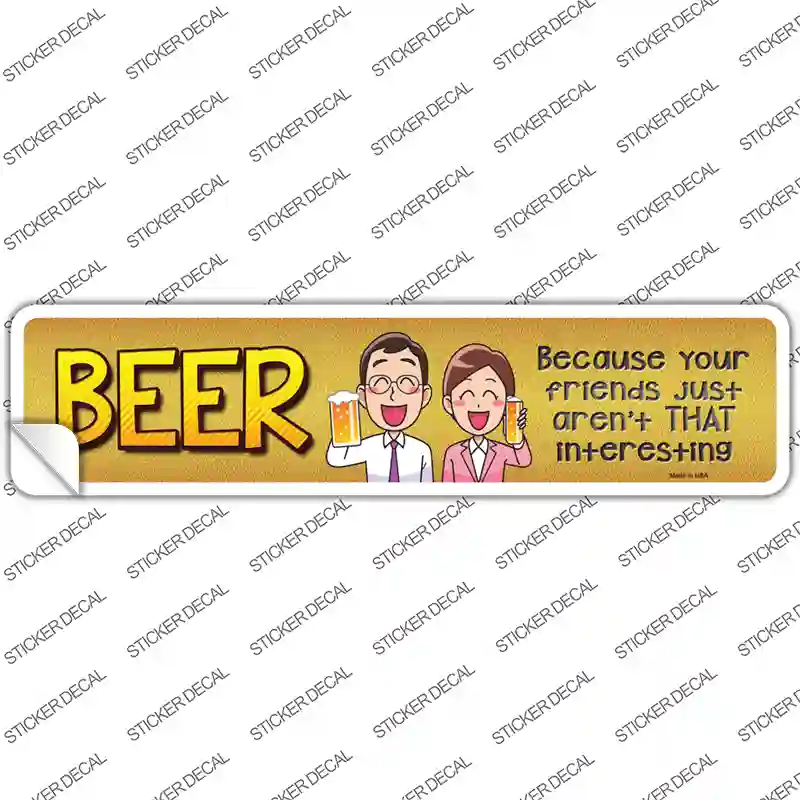 Beer Novelty Narrow Sticker Decal