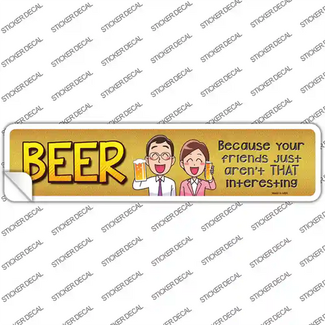 Beer Novelty Narrow Sticker Decal