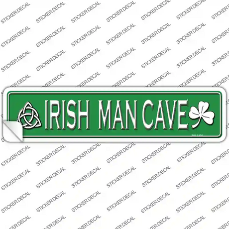 Irish Man Cave Novelty Narrow Sticker Decal