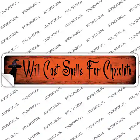 Spells For Chocolate Novelty Narrow Sticker Decal