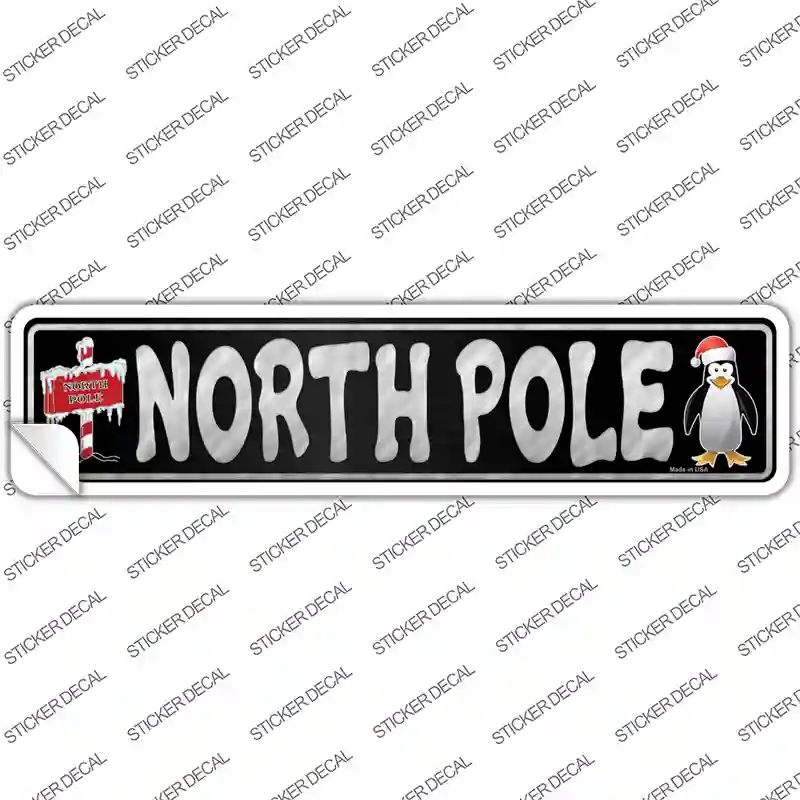 North Pole Novelty Narrow Sticker Decal