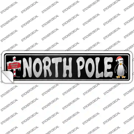 North Pole Novelty Narrow Sticker Decal