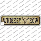 Whiskey Row Skull Novelty Narrow Sticker Decal