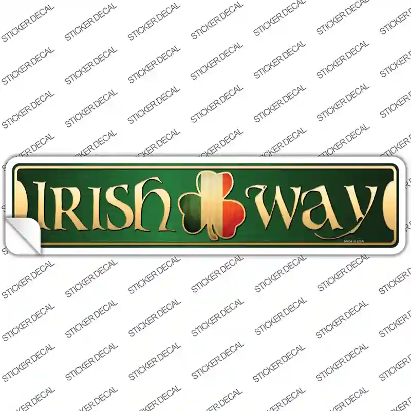 Irish Way Novelty Narrow Sticker Decal