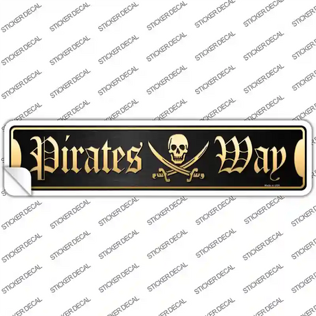 Pirates Way Novelty Narrow Sticker Decal