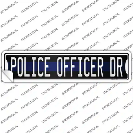Police Officer Dr Novelty Narrow Sticker Decal