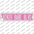 Biker Babe Novelty Narrow Sticker Decal