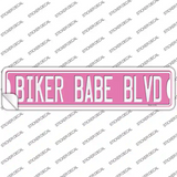 Biker Babe Novelty Narrow Sticker Decal